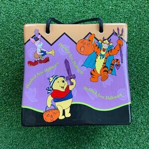 Disney Winnie Pooh 100 Acre Halloween Ceramic Treat Bag Planter 2000 FTD